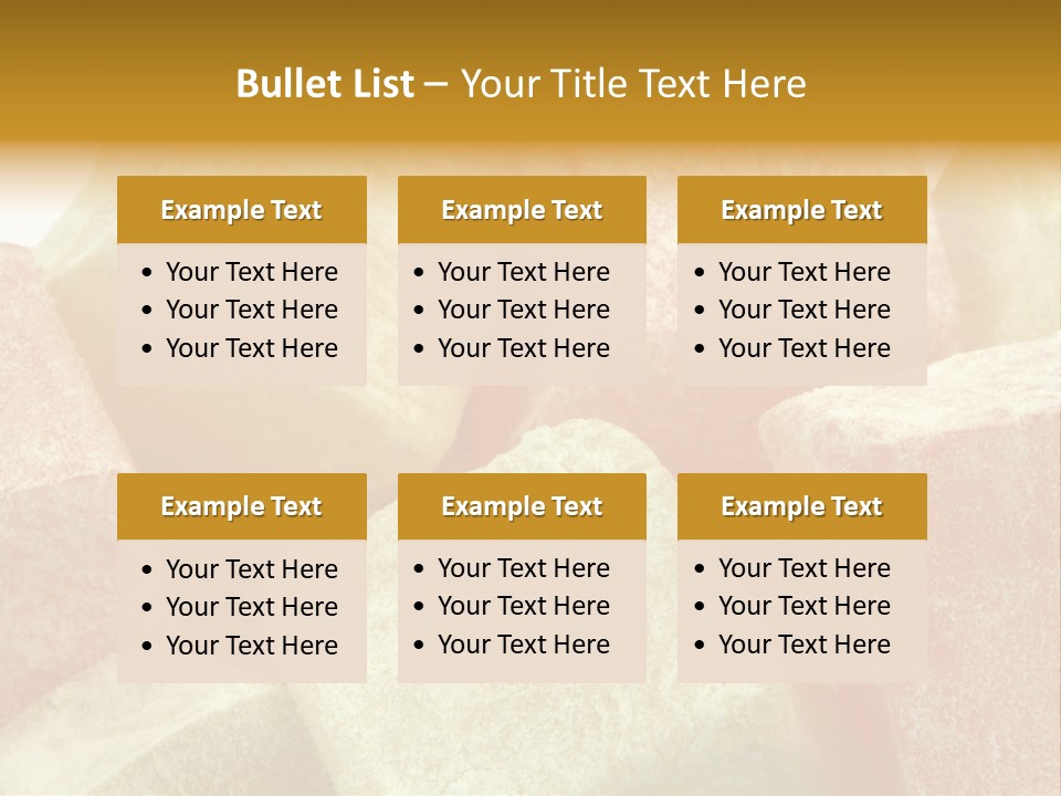 White Sweet Delight Ottoman Delight PowerPoint Template