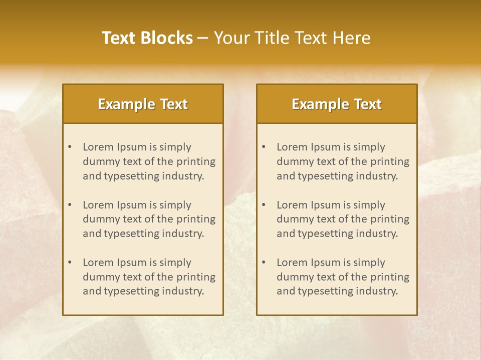 White Sweet Delight Ottoman Delight PowerPoint Template