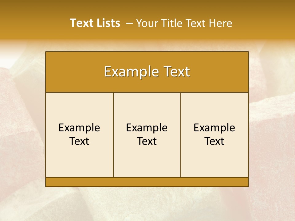 White Sweet Delight Ottoman Delight PowerPoint Template