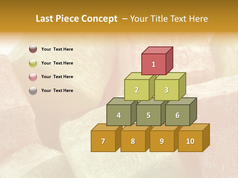 White Sweet Delight Ottoman Delight PowerPoint Template