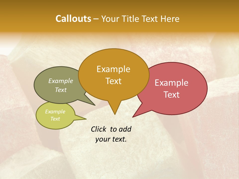 White Sweet Delight Ottoman Delight PowerPoint Template