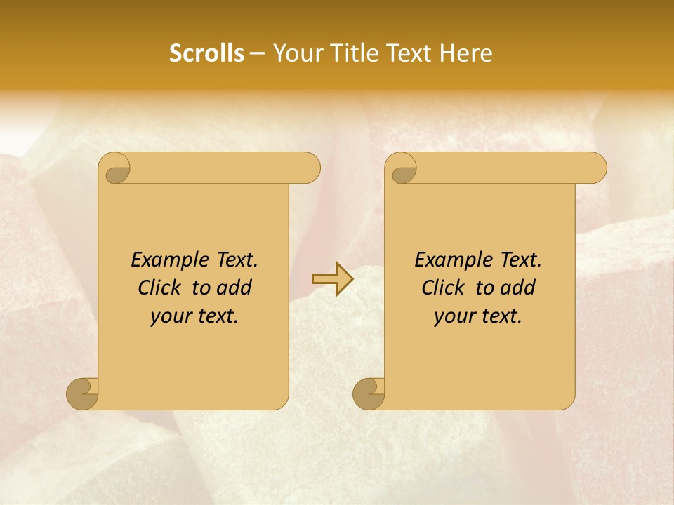 White Sweet Delight Ottoman Delight PowerPoint Template