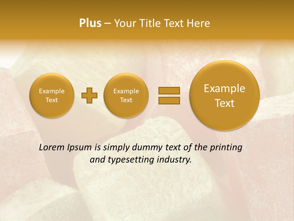 White Sweet Delight Ottoman Delight PowerPoint Template