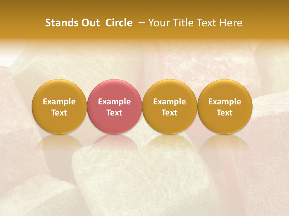 White Sweet Delight Ottoman Delight PowerPoint Template