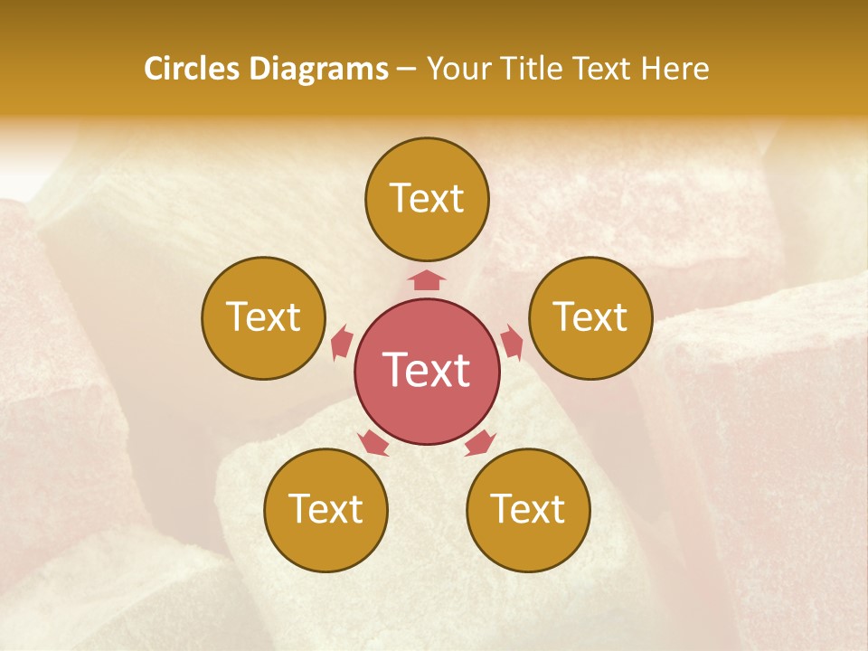 White Sweet Delight Ottoman Delight PowerPoint Template