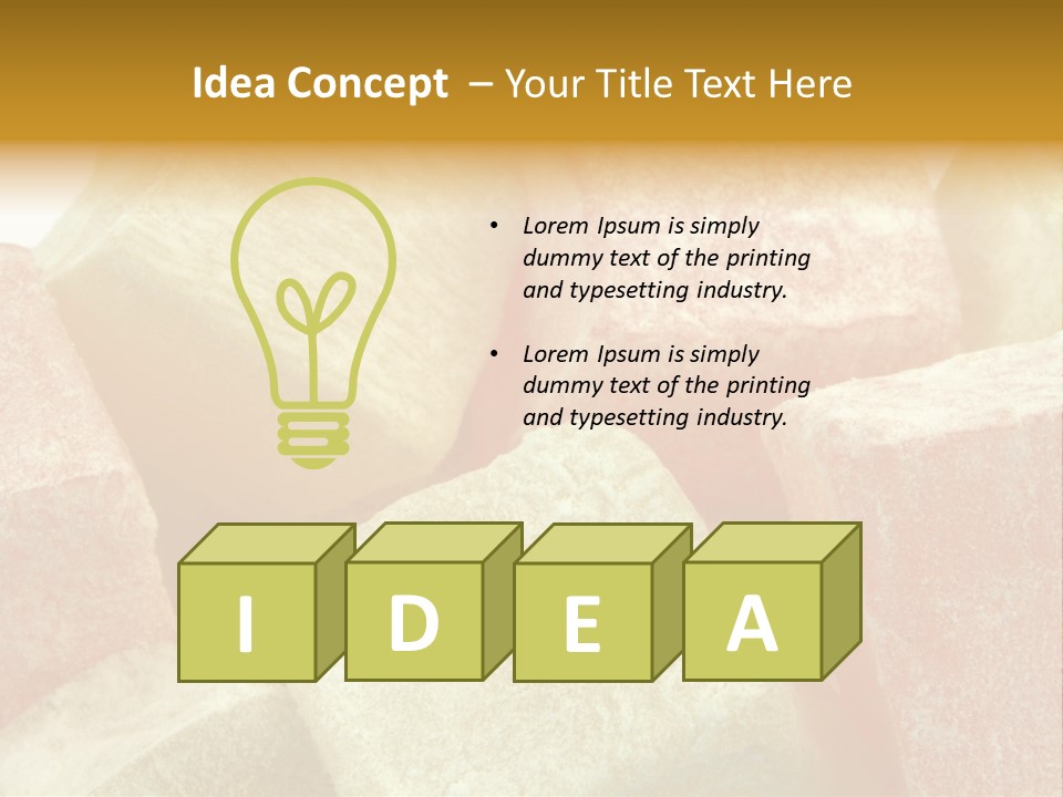 White Sweet Delight Ottoman Delight PowerPoint Template