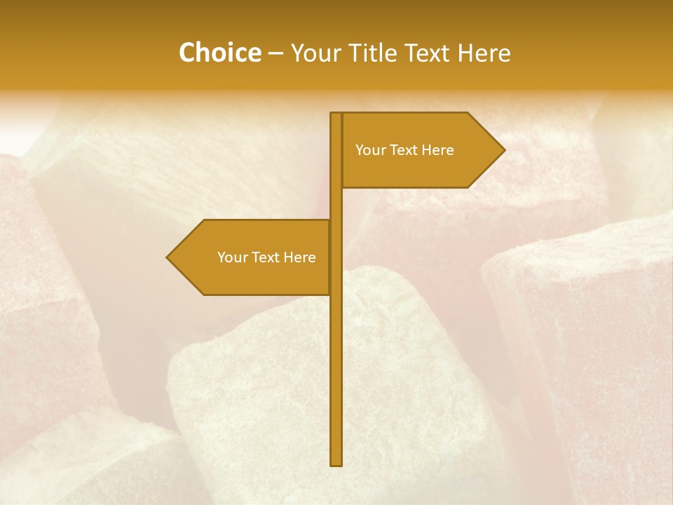 White Sweet Delight Ottoman Delight PowerPoint Template