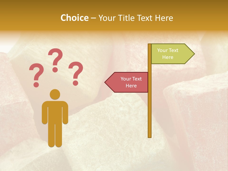 White Sweet Delight Ottoman Delight PowerPoint Template