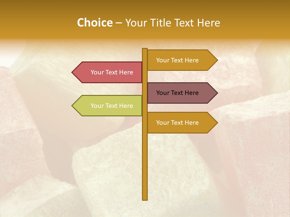 White Sweet Delight Ottoman Delight PowerPoint Template