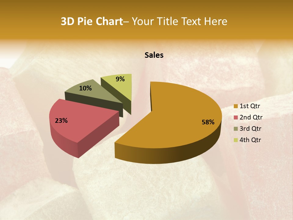 White Sweet Delight Ottoman Delight PowerPoint Template