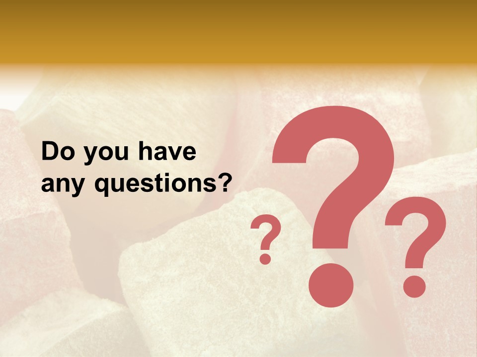 White Sweet Delight Ottoman Delight PowerPoint Template