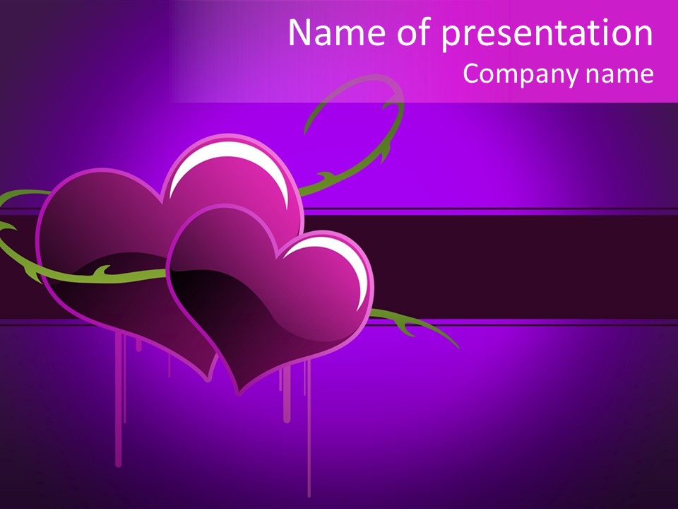 Pink Twice Black PowerPoint Template