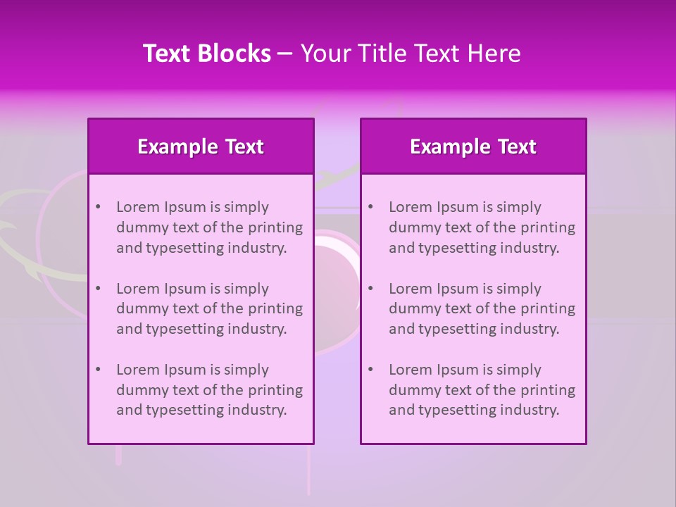 Pink Twice Black PowerPoint Template