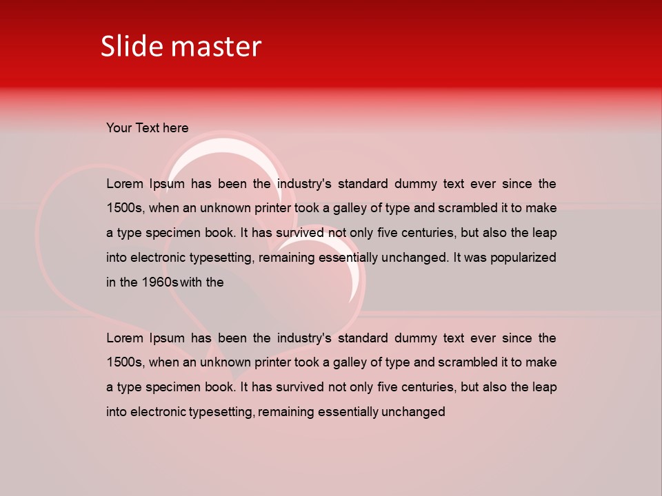 Ideal Background Two Hearts PowerPoint Template