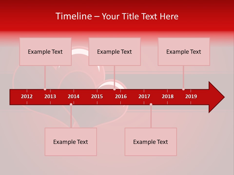 Ideal Background Two Hearts PowerPoint Template
