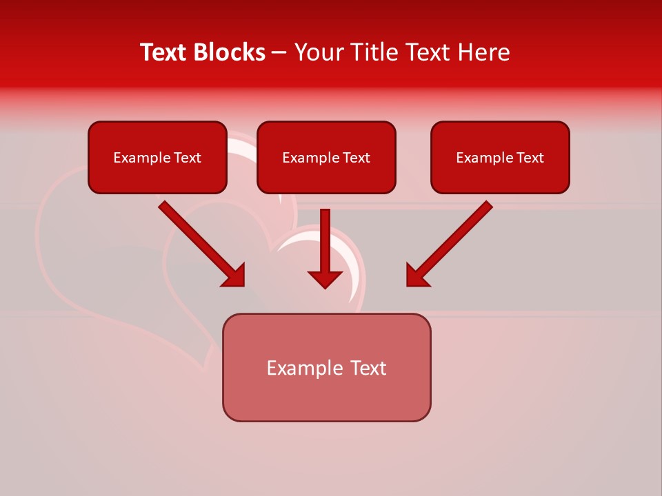Ideal Background Two Hearts PowerPoint Template