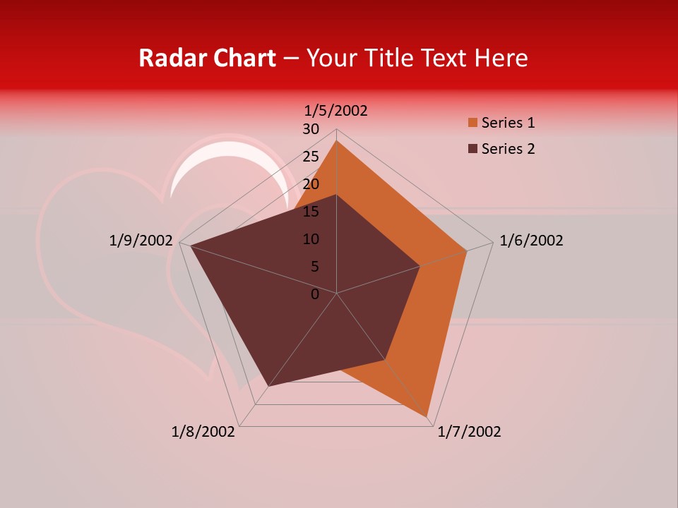 Ideal Background Two Hearts PowerPoint Template
