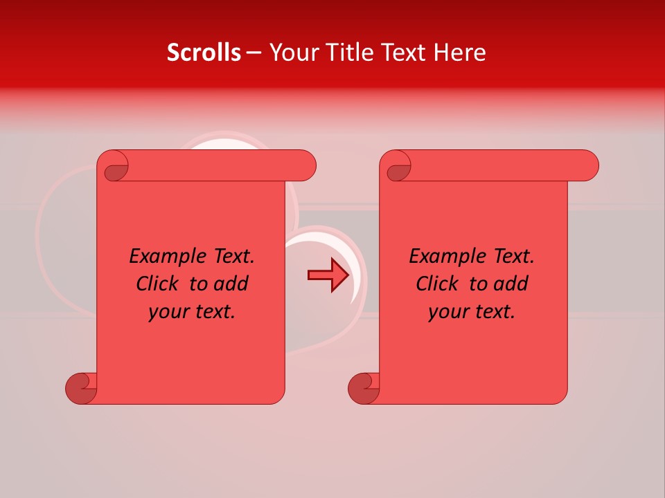 Ideal Background Two Hearts PowerPoint Template