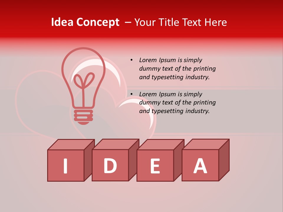 Ideal Background Two Hearts PowerPoint Template