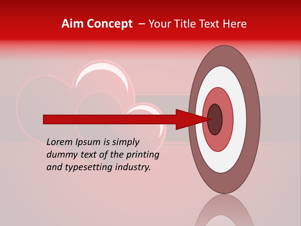 Ideal Background Two Hearts PowerPoint Template