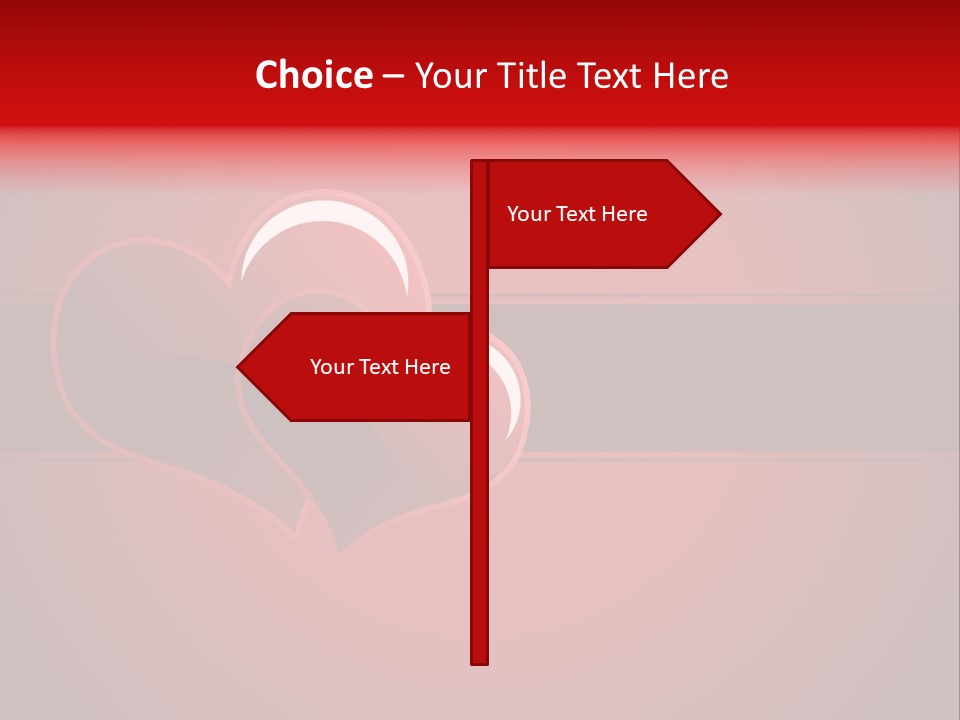 Ideal Background Two Hearts PowerPoint Template