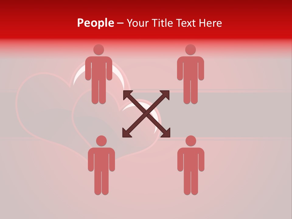Ideal Background Two Hearts PowerPoint Template