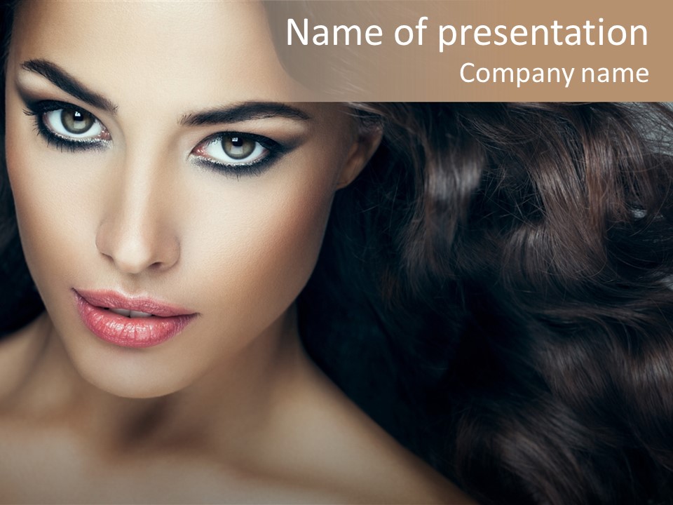 Beautiful Caucasian People PowerPoint Template