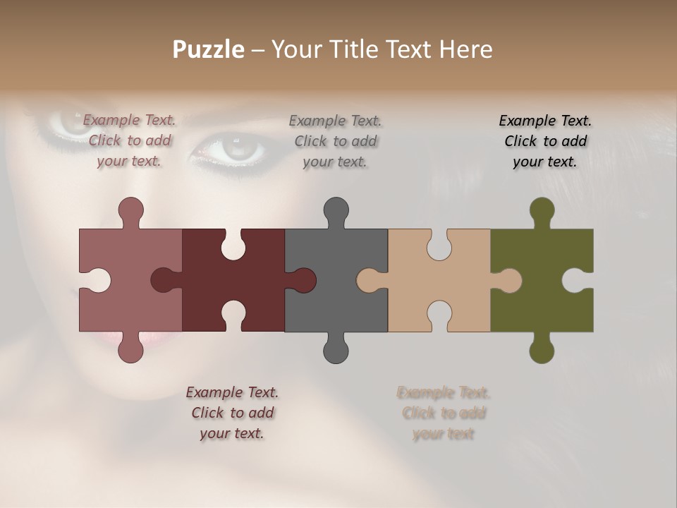 Beautiful Caucasian People PowerPoint Template