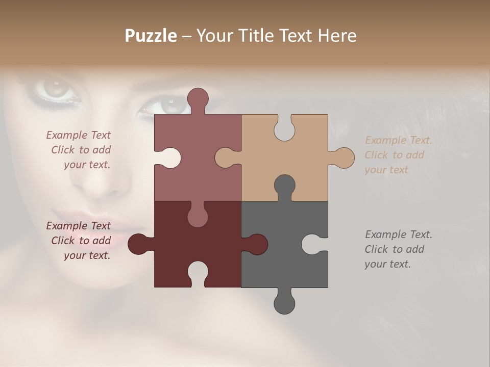 Beautiful Caucasian People PowerPoint Template