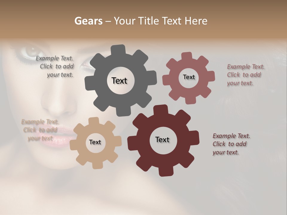 Beautiful Caucasian People PowerPoint Template