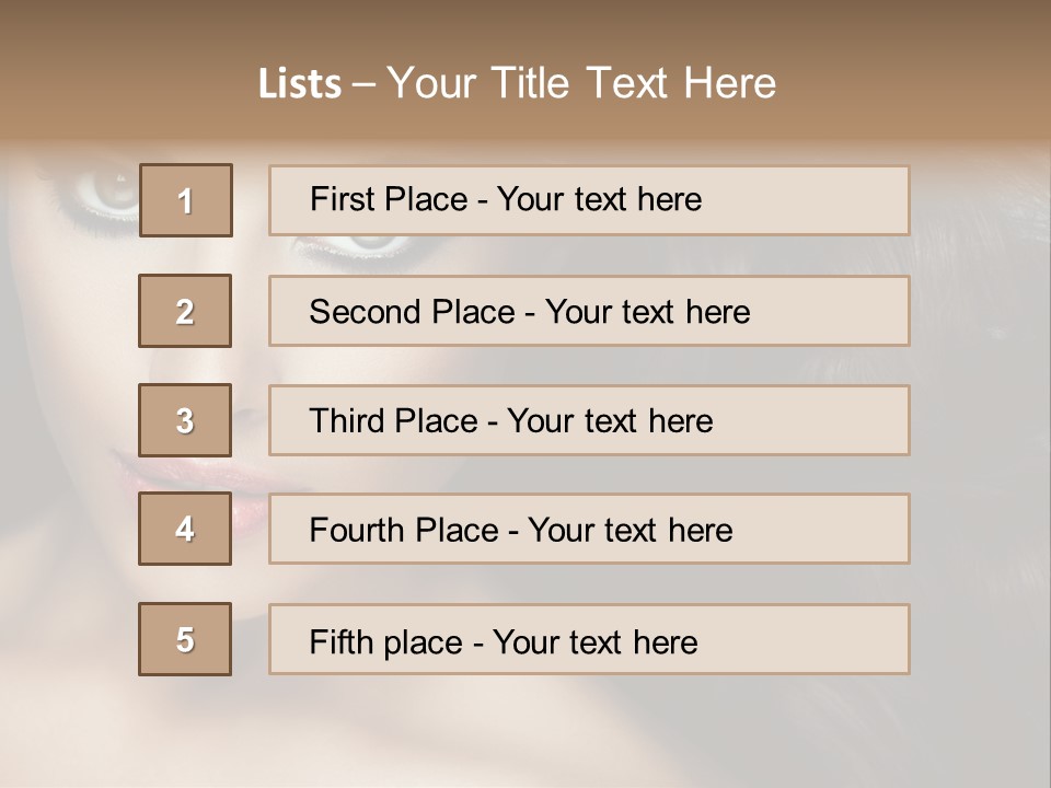 Beautiful Caucasian People PowerPoint Template