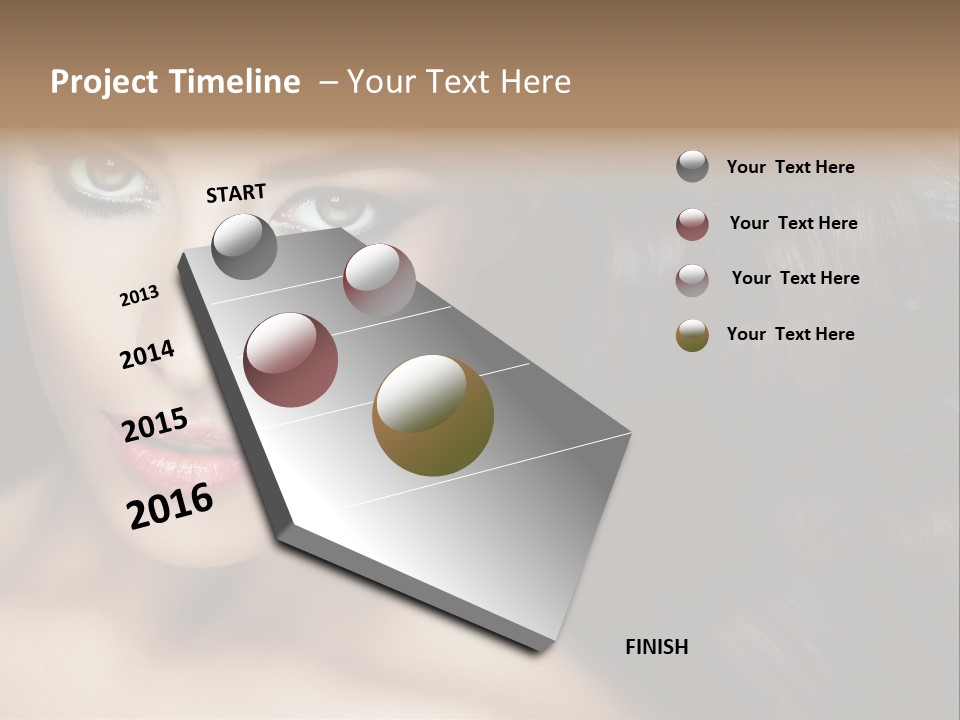 Beautiful Caucasian People PowerPoint Template