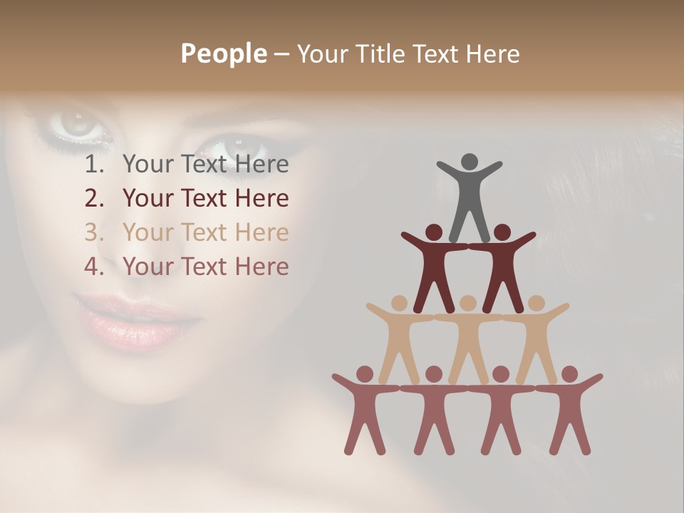 Beautiful Caucasian People PowerPoint Template