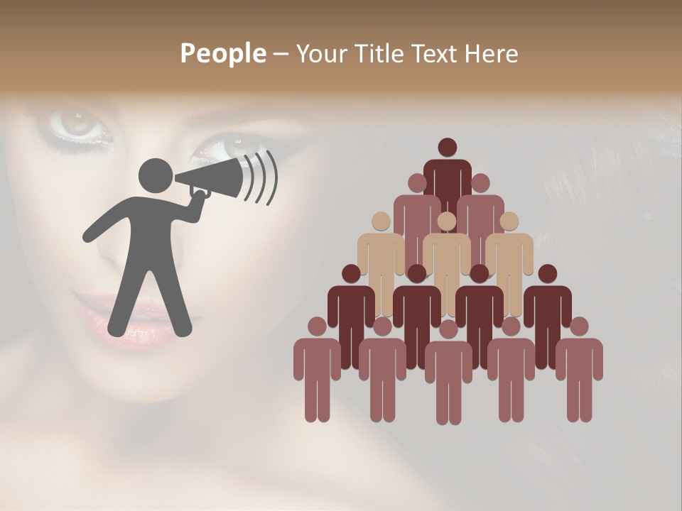 Beautiful Caucasian People PowerPoint Template