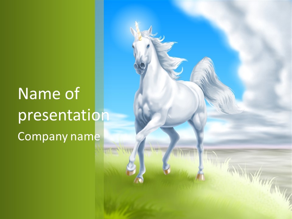 Cavallo Dorato Candido PowerPoint Template