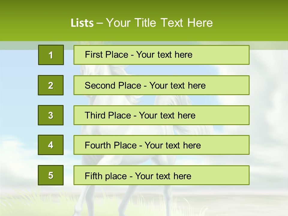 Cavallo Dorato Candido PowerPoint Template
