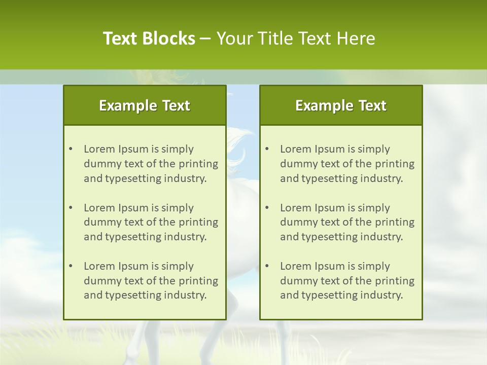 Cavallo Dorato Candido PowerPoint Template