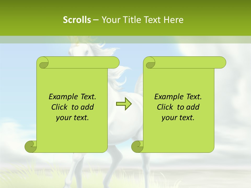 Cavallo Dorato Candido PowerPoint Template