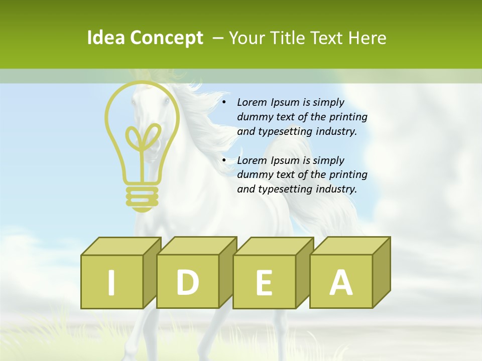 Cavallo Dorato Candido PowerPoint Template