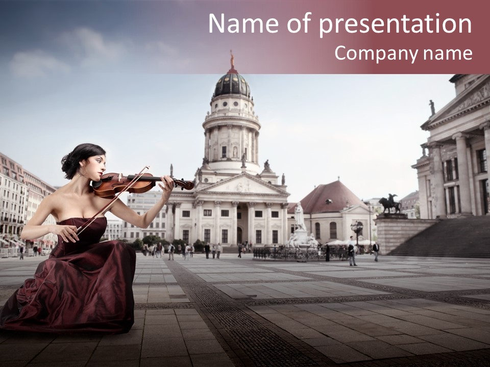 Classic Woman Student PowerPoint Template