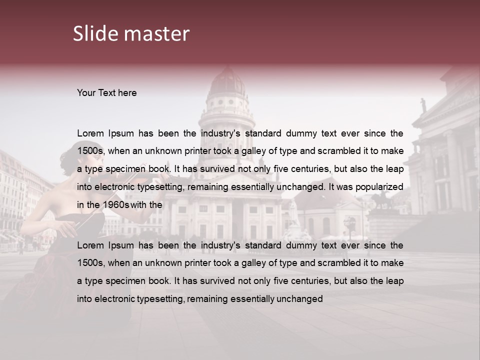 Classic Woman Student PowerPoint Template