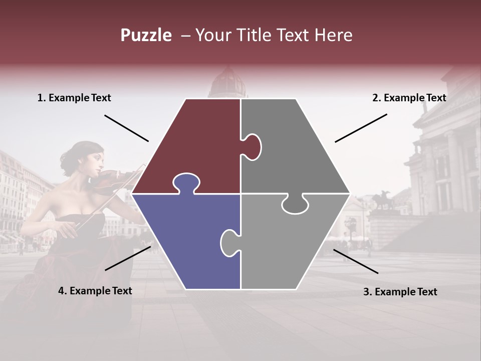 Classic Woman Student PowerPoint Template