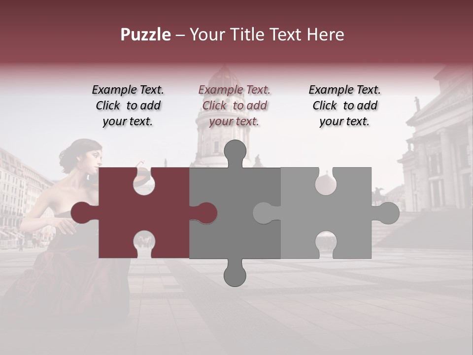 Classic Woman Student PowerPoint Template