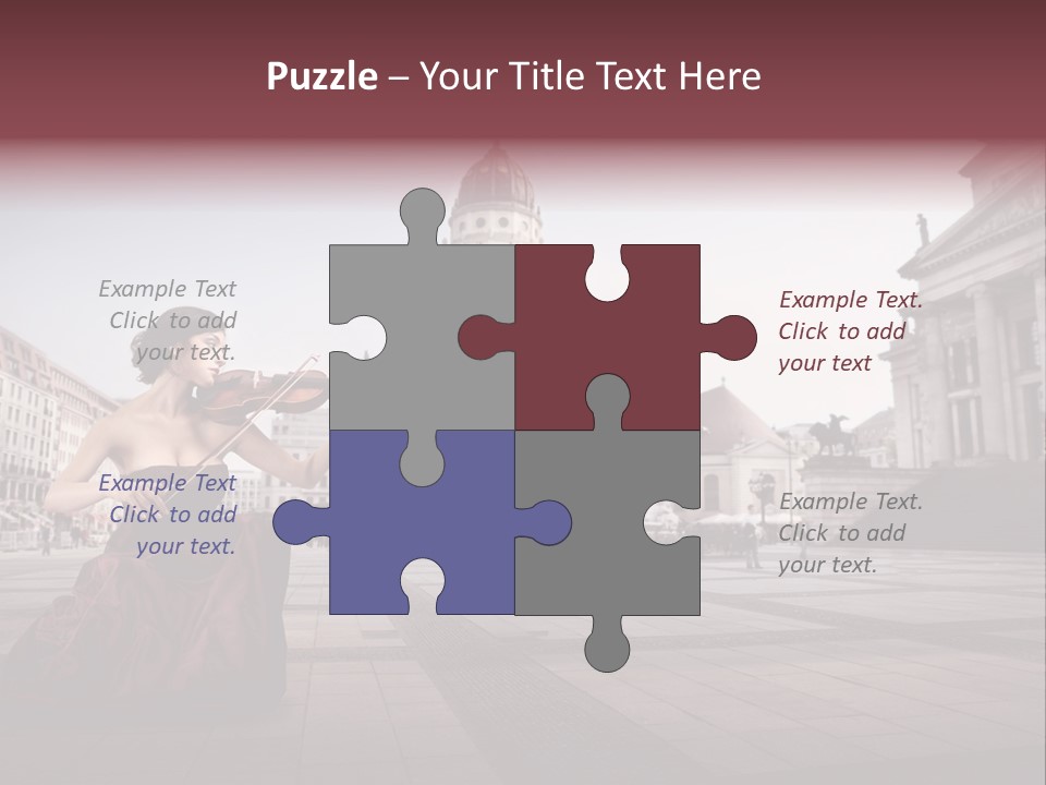 Classic Woman Student PowerPoint Template