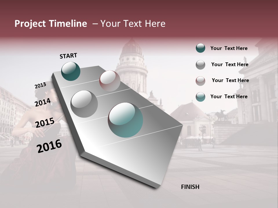 Classic Woman Student PowerPoint Template