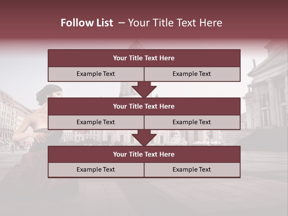 Classic Woman Student PowerPoint Template