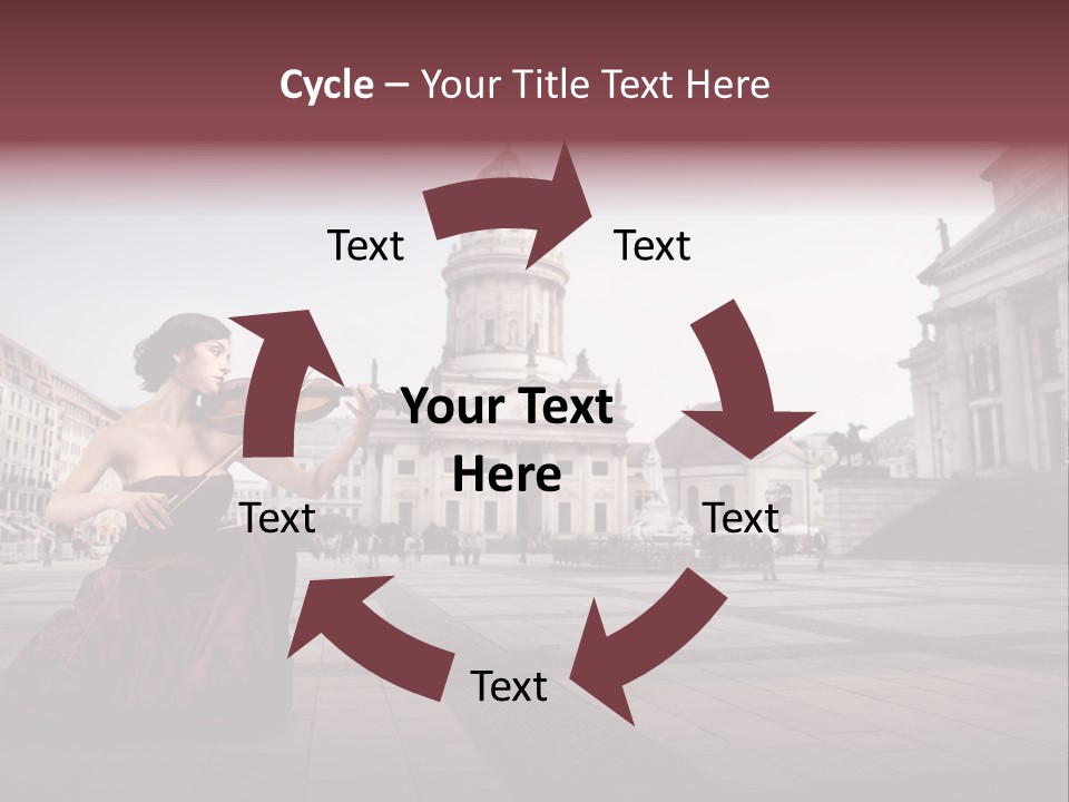 Classic Woman Student PowerPoint Template