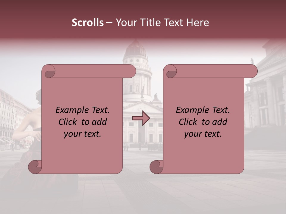 Classic Woman Student PowerPoint Template