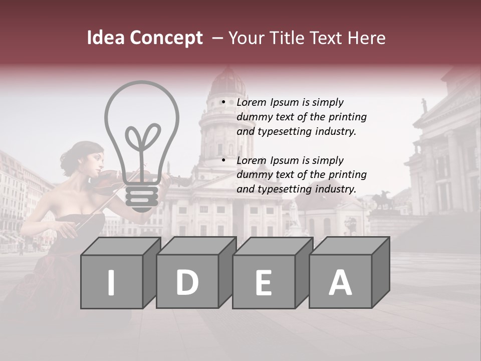 Classic Woman Student PowerPoint Template