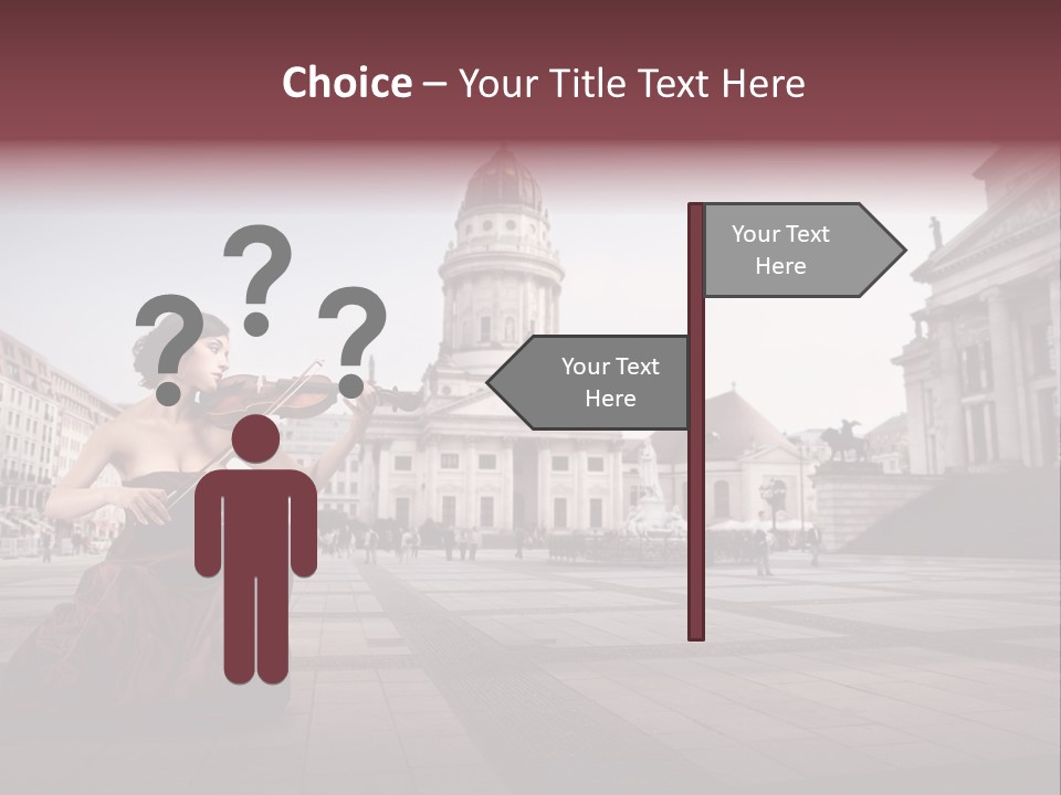 Classic Woman Student PowerPoint Template